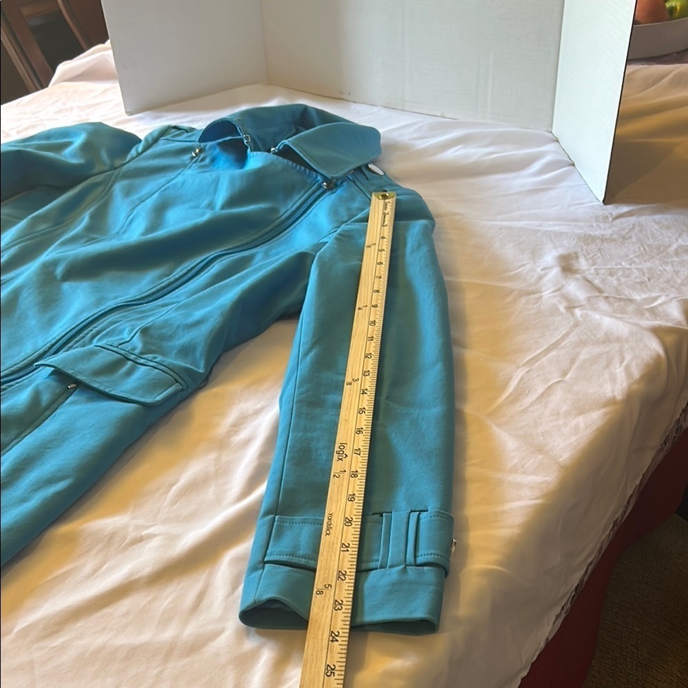 Calvin Klein Blue Trench Coat - Picture 6 of 7
